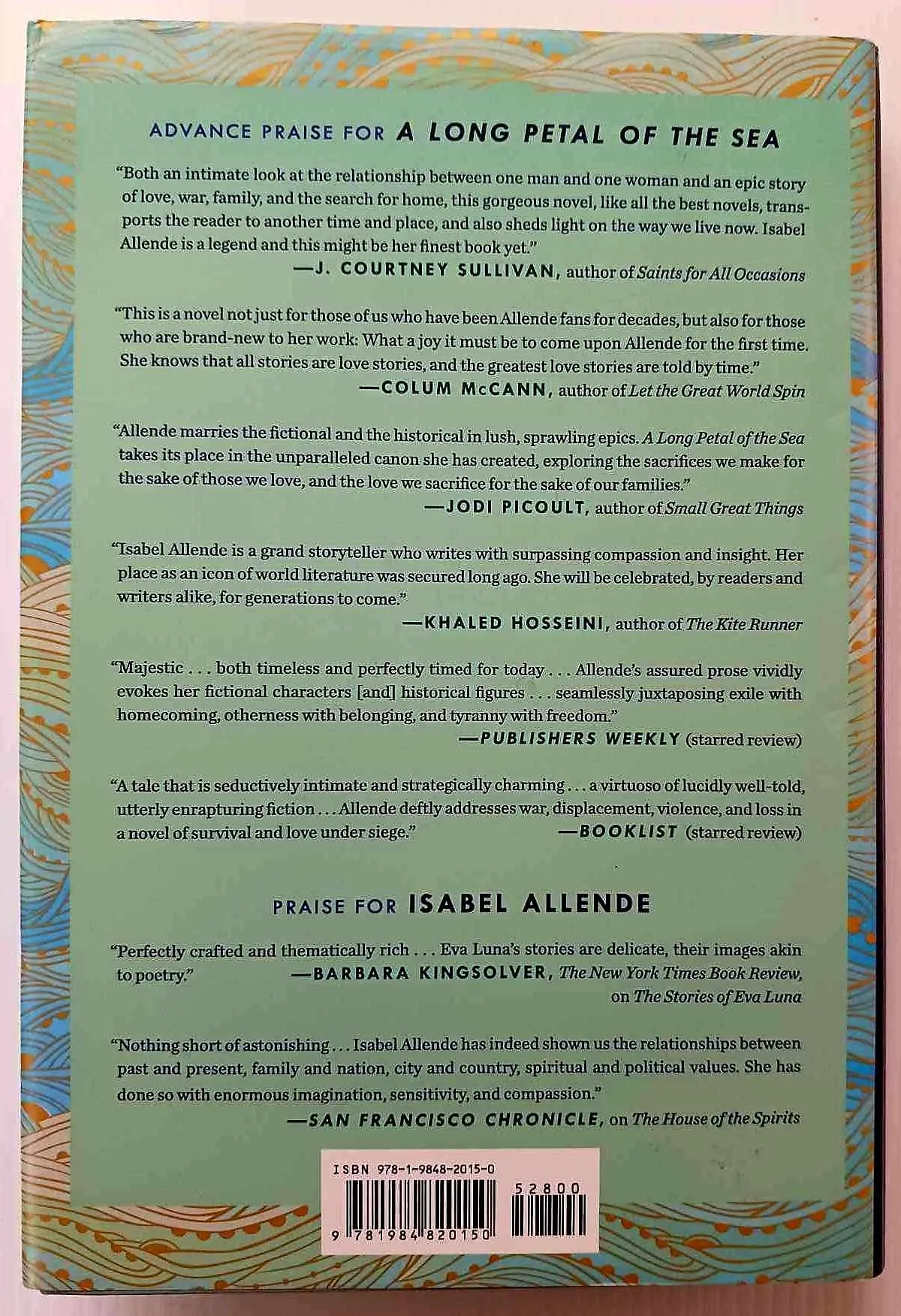 A LONG PETAL OF THE SEA (SIGNED) - Isabel Allende