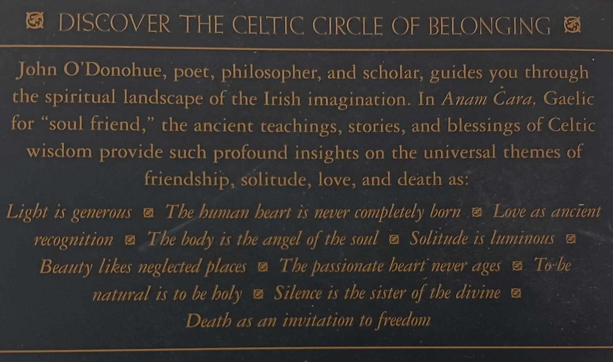 ANAM CARA - John O'Donohue