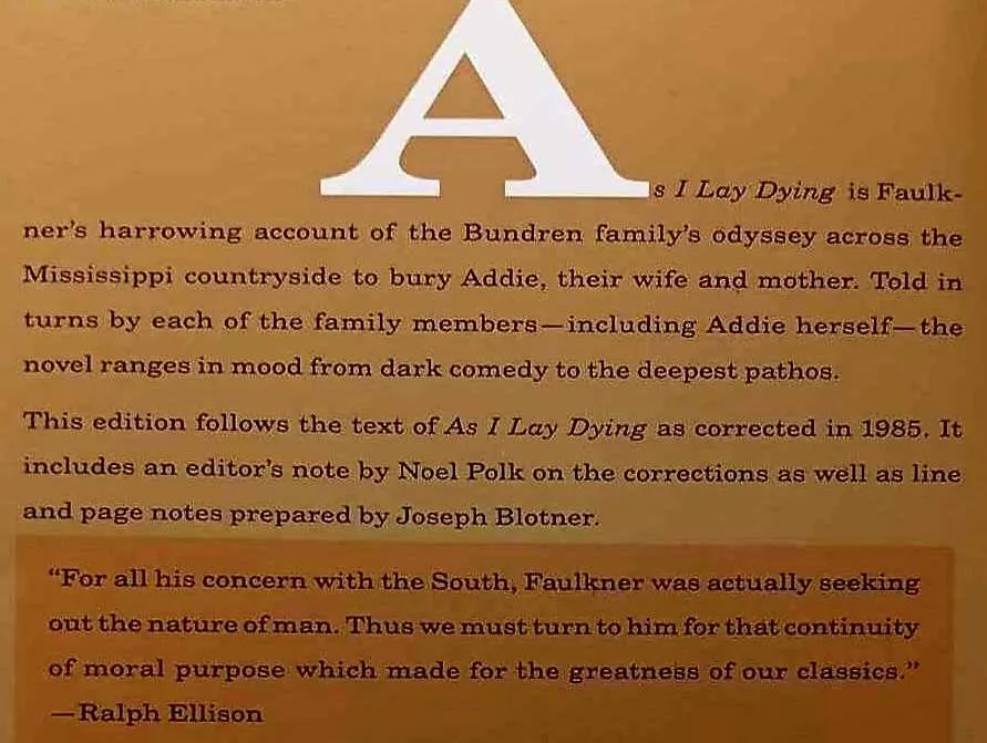 AS I LAY DYING - William Faulkner