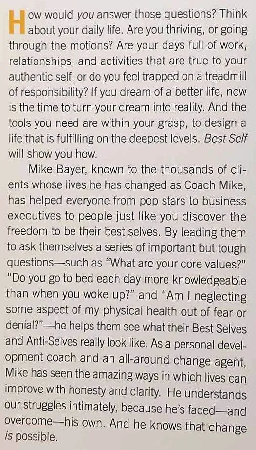 BEST SELF - Mike Bayer, Phil McGraw