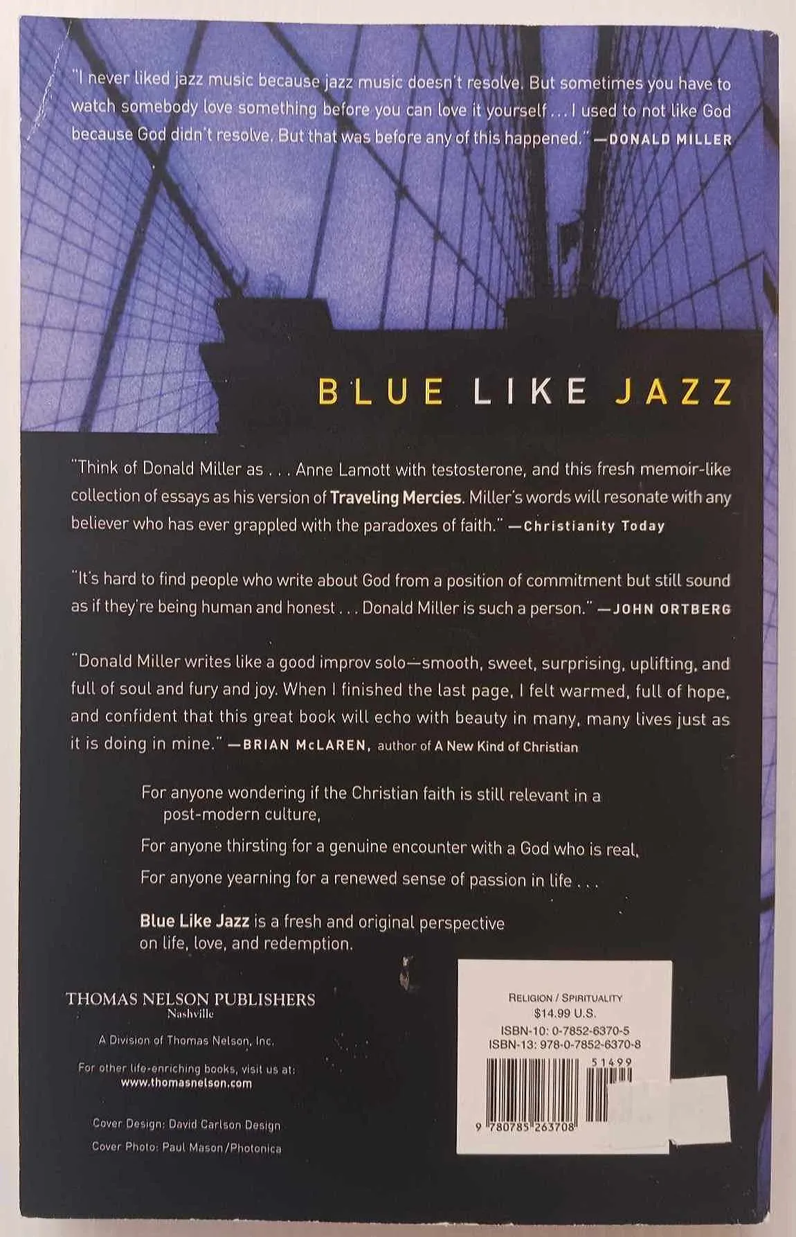 BLUE LIKE JAZZ - Donald Miller