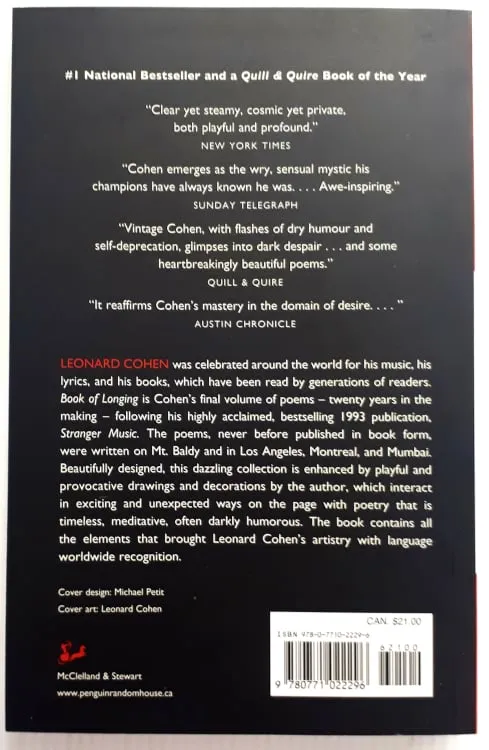 BOOK OF LONGING - Leonard Cohen