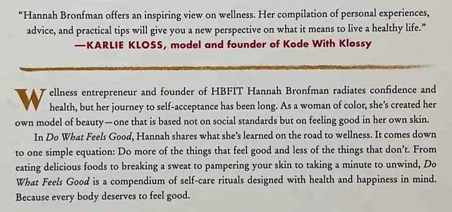 DO WHAT FEELS GOOD - Hannah Bronfman