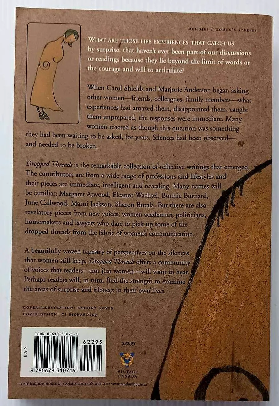 DROPPED THREADS - Carol Shields, Marjorie Anderson