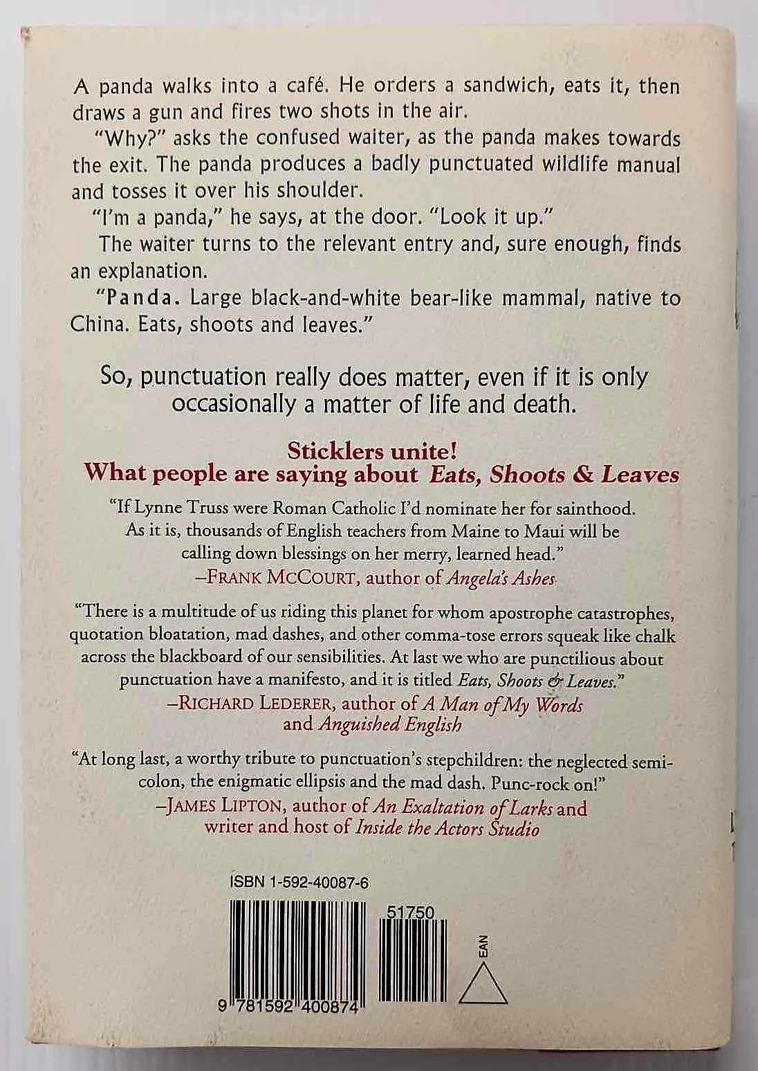 EATS, SHOOTS & LEAVES - Lynne Truss