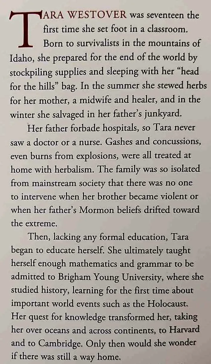 EDUCATED - Tara Westover