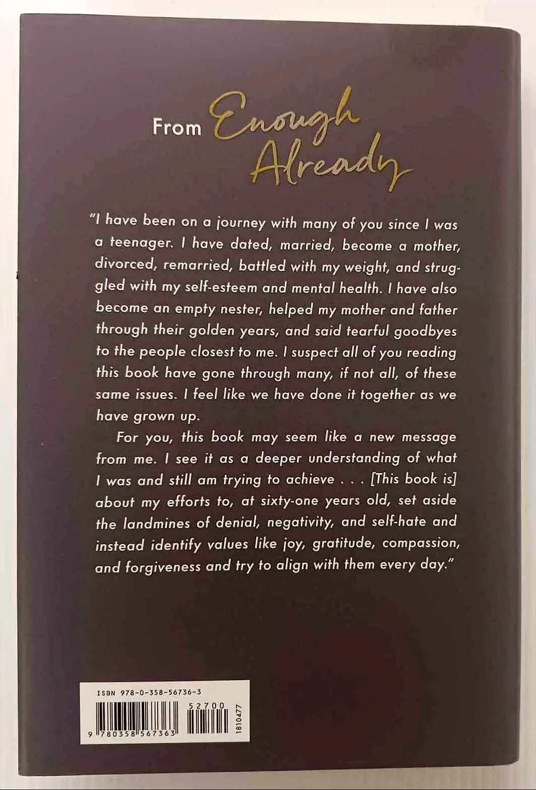 ENOUGH ALREADY - Valerie Bertinelli