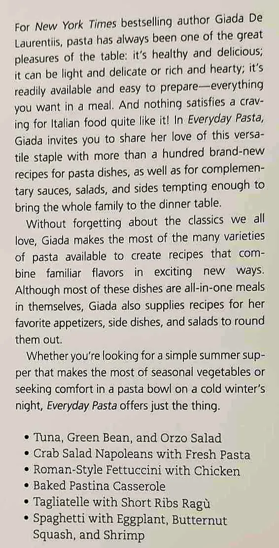 EVERYDAY PASTA - Giada De Laurentiis