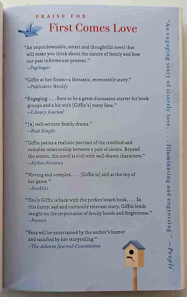 FIRST COMES LOVE - Emily Giffin