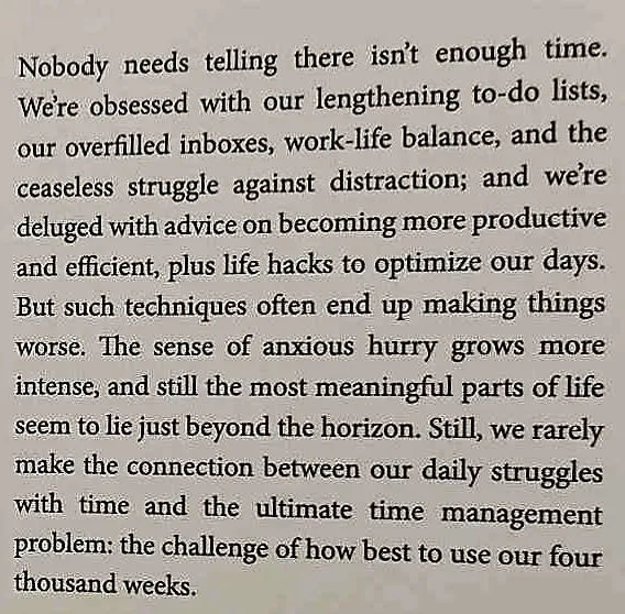 FOUR THOUSAND WEEKS - Oliver Burkeman