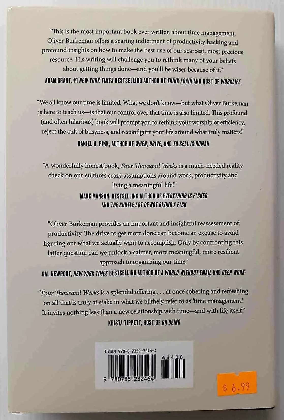 FOUR THOUSAND WEEKS - Oliver Burkeman