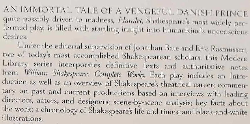 HAMLET - William Shakespeare, Jonathan Bate, Eric Rasmussen