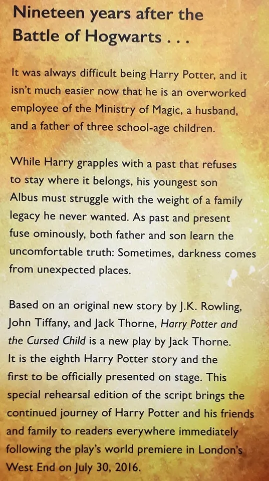 HARRY POTTER AND THE CURSED CHILD - John Tiffany, Jack Thorne, J.K. Rowling
