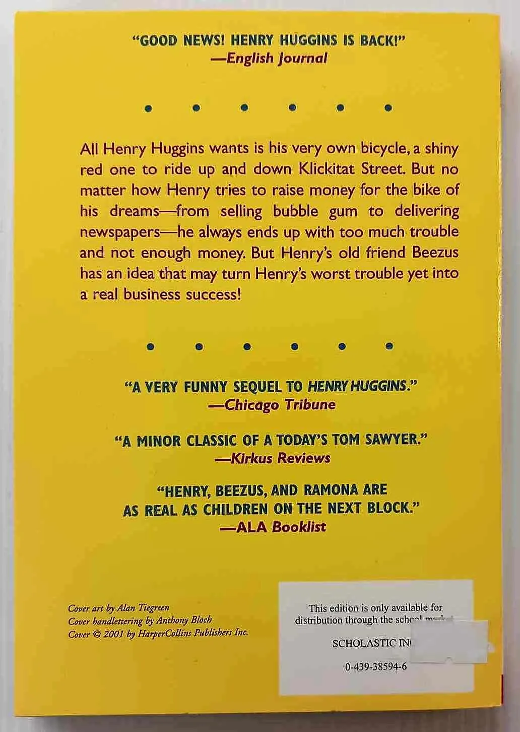HENRY AND BEEZUS - Beverly Cleary