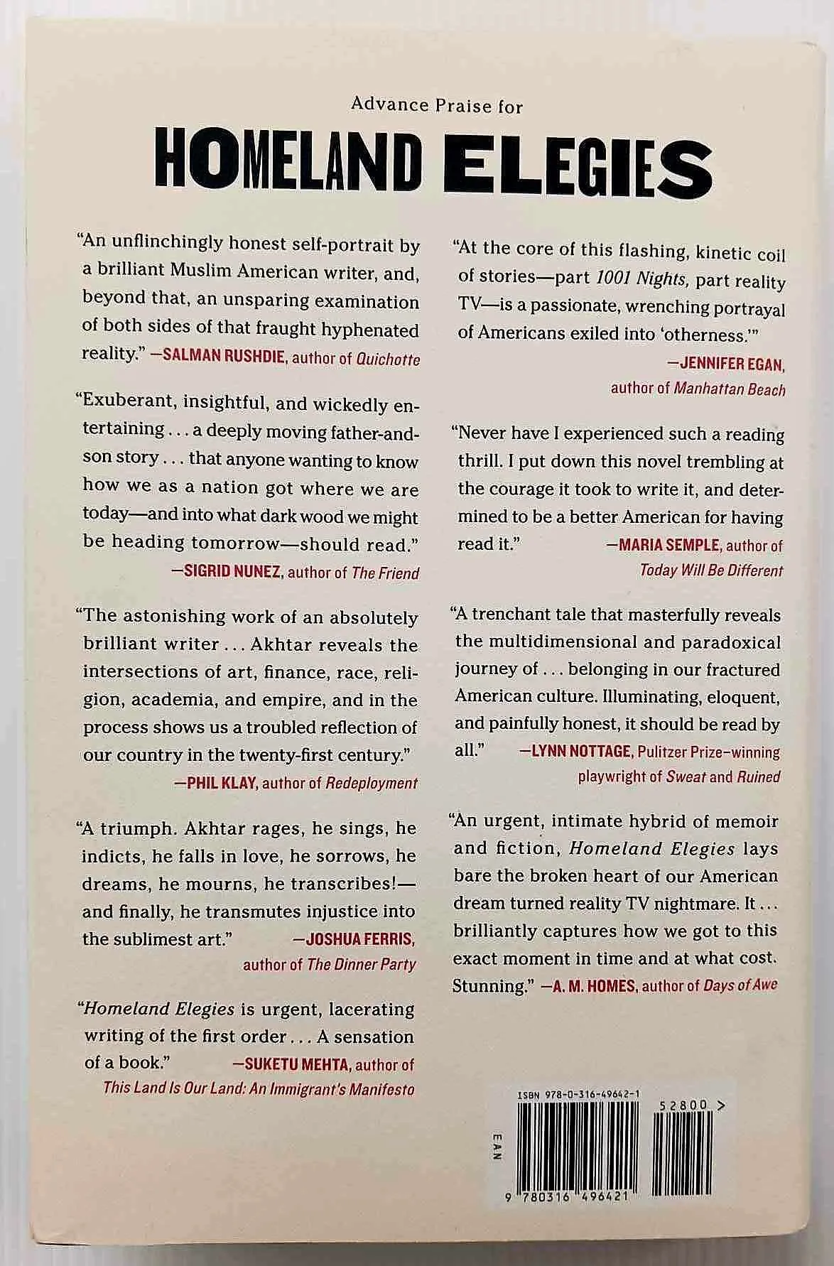 HOMELAND ELEGIES - Ayad Akhtar