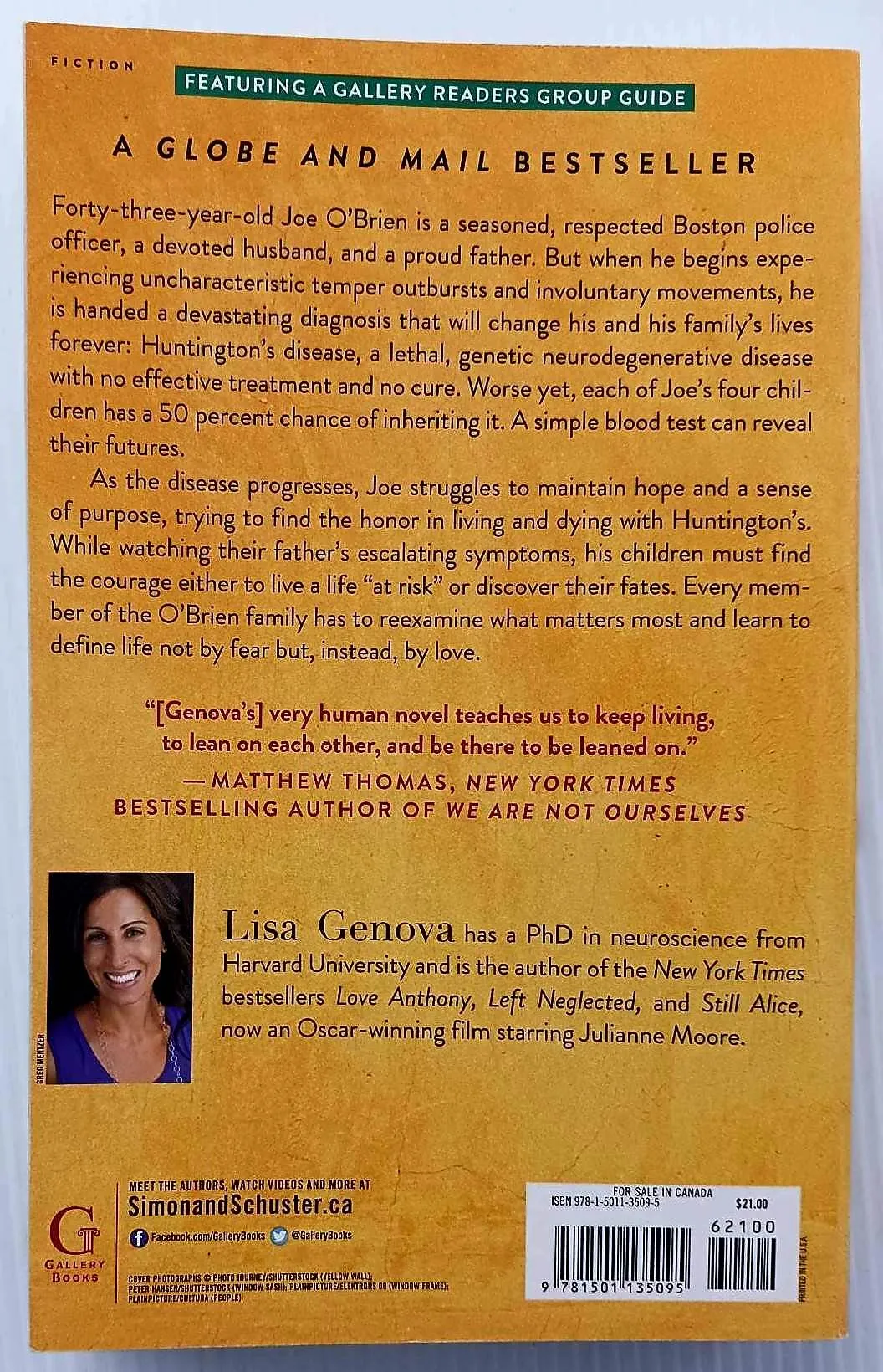 INSIDE THE O'BRIENS - Lisa Genova