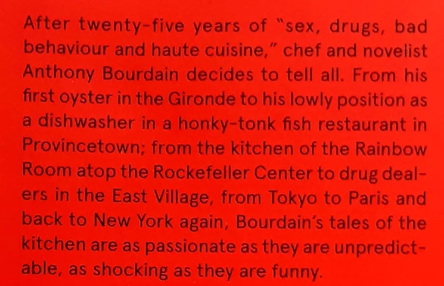 KITCHEN CONFIDENTIAL - Anthony Bourdain
