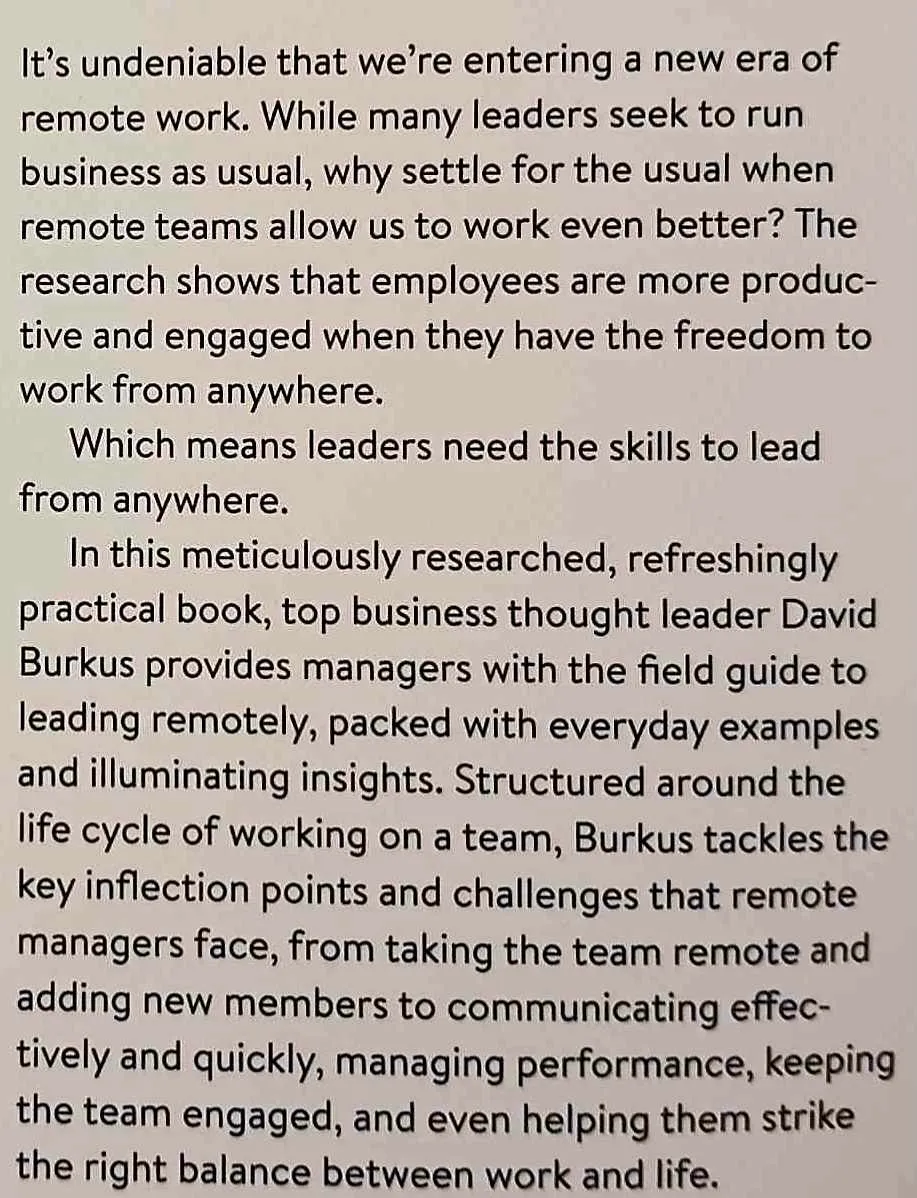 LEADING FROM ANYWHERE - David Burkus