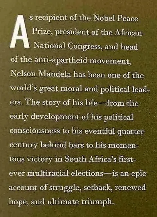 LONG WALK TO FREEDOM - Nelson Mandela