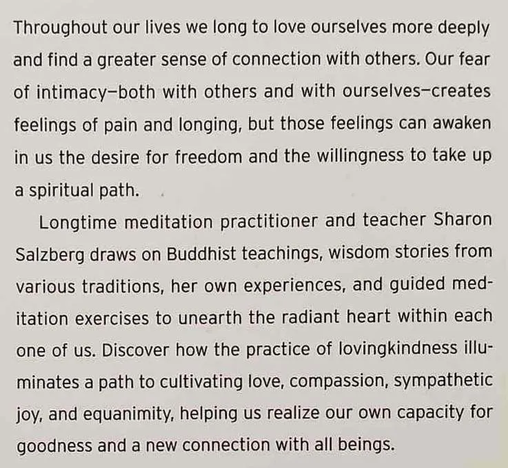 LOVINGKINDNESS - Sharon Salzberg