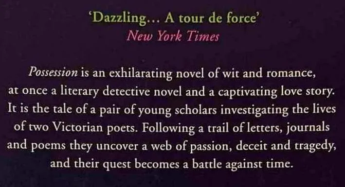 POSSESSION - A.S. Byatt