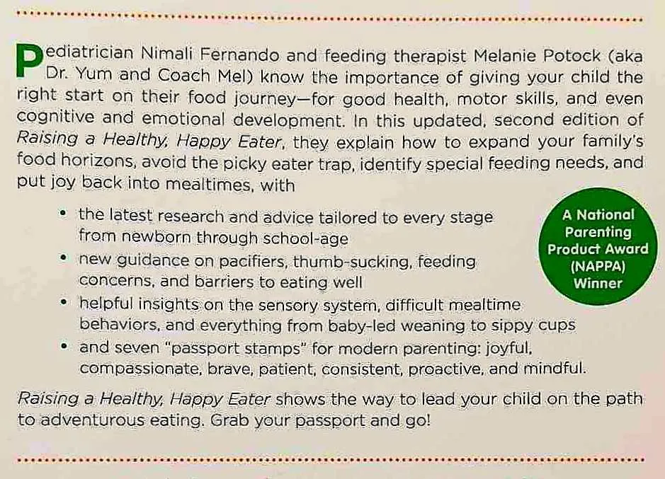 RAISING A HEALTHY, HAPPY EATER - Nimali Fernando, Melanie Potock