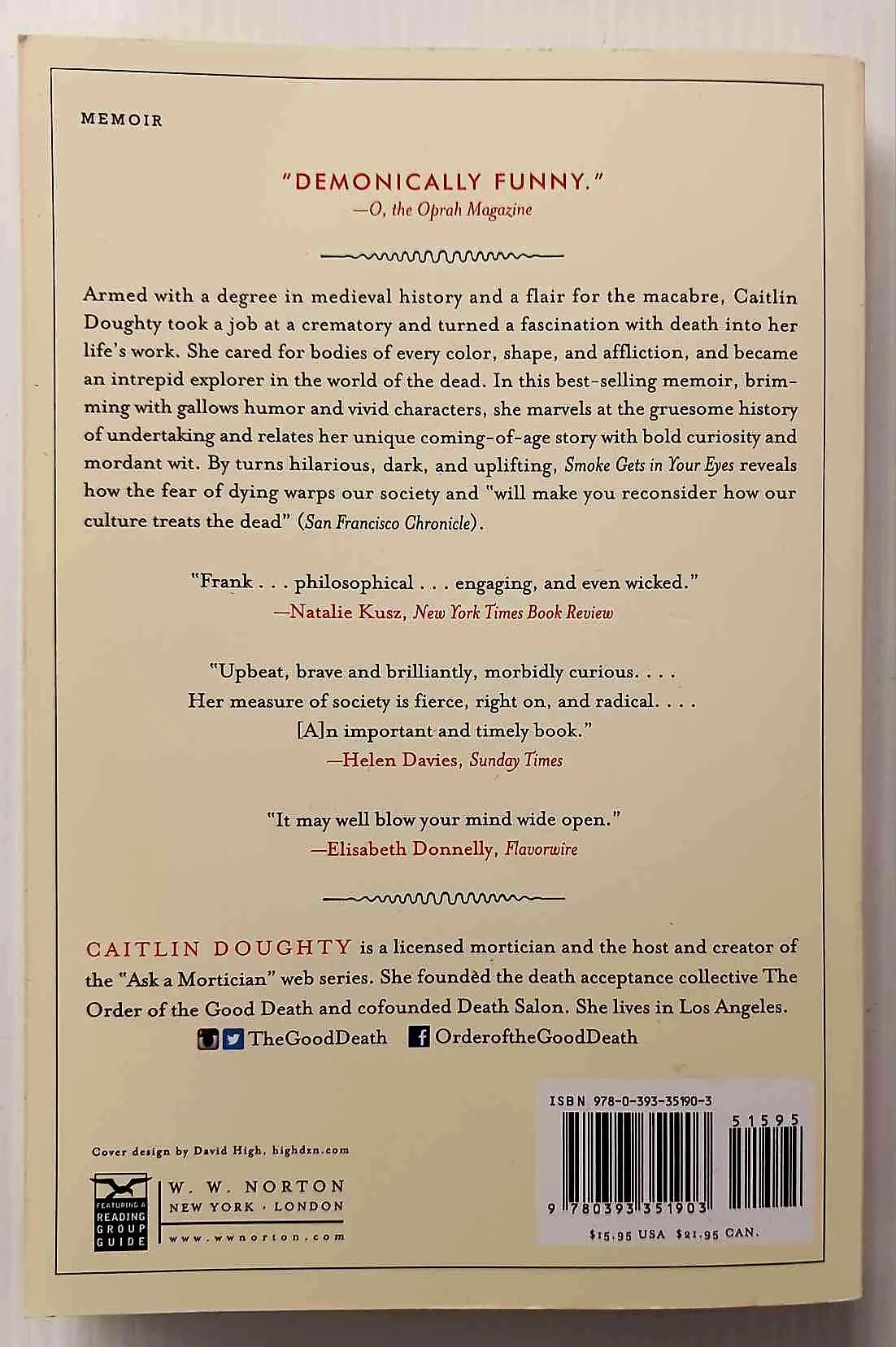 SMOKE GETS IN YOUR EYES - Caitlin Doughty