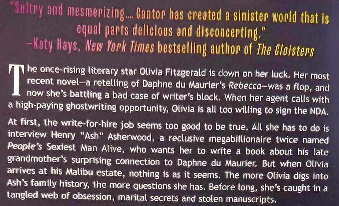 THE FICTION WRITER - Jillian Cantor