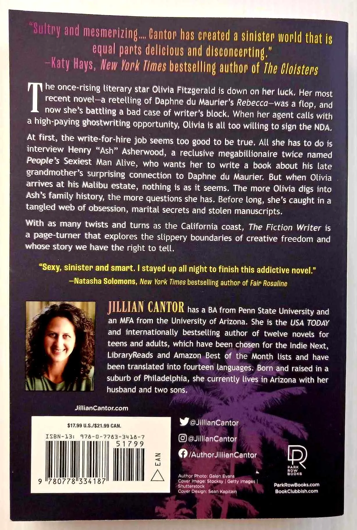 THE FICTION WRITER - Jillian Cantor